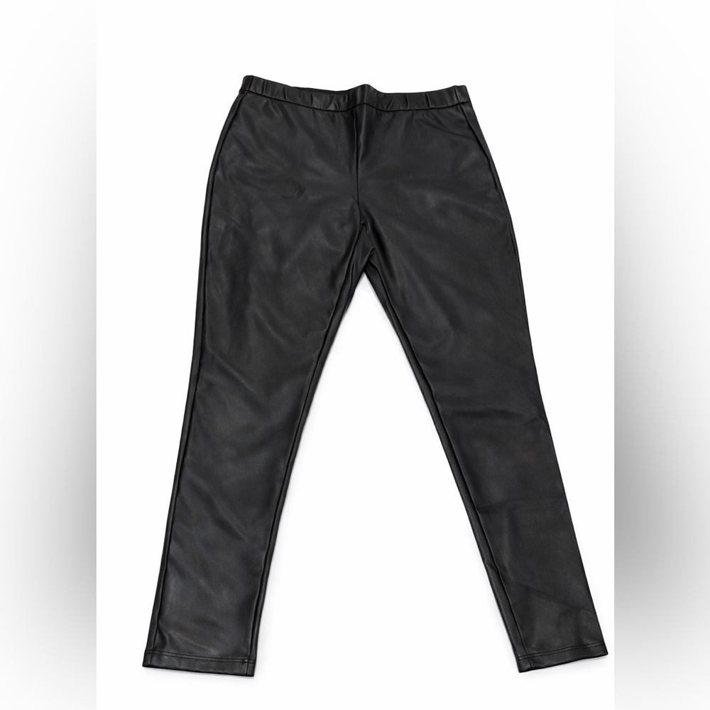 Black Faux Leather Pants
